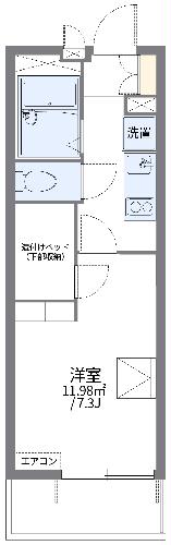 レオパレスルシェルブル金岡IIの間取り