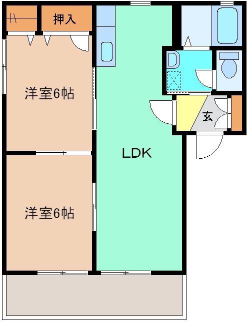 ヒルサイドテラス　Ａの間取り