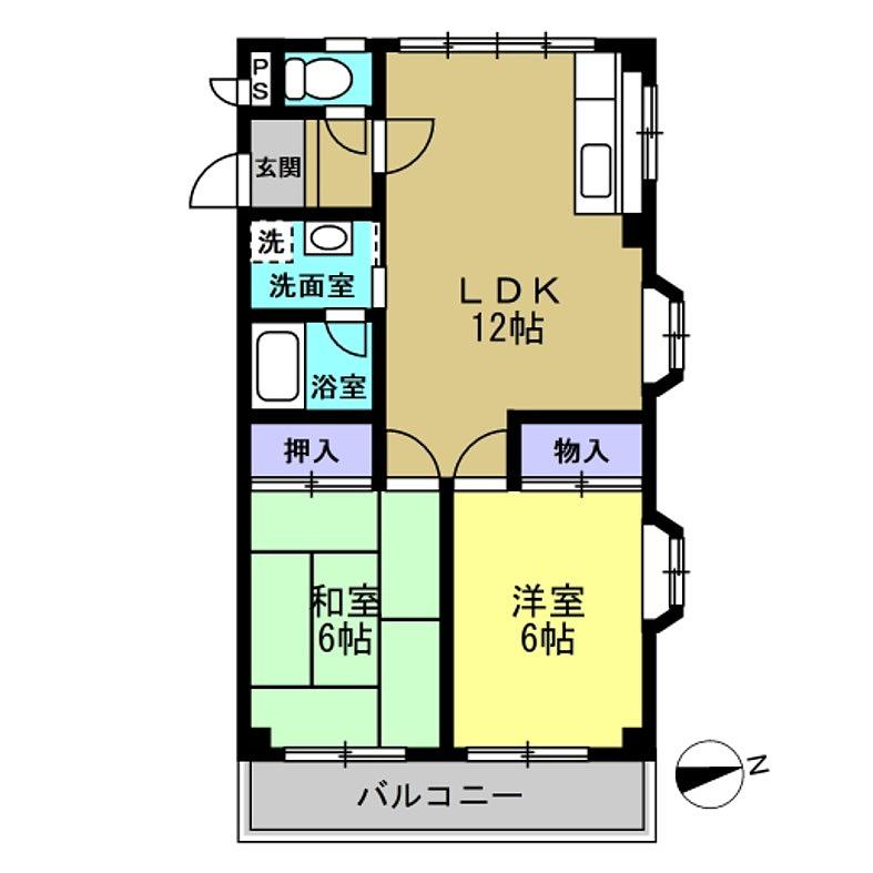 【花家のハイツIIの間取り】