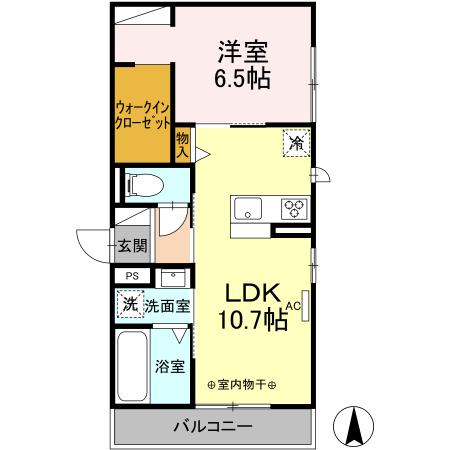 D-ROOM茜部中島Ａ棟の間取り