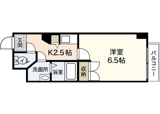 広島県広島市中区河原町（マンション）の賃貸物件の間取り