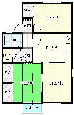 大崎市古川小稲葉町のアパートの間取り