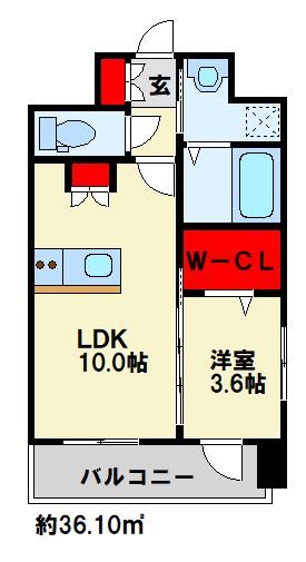 ルークス穴生の間取り