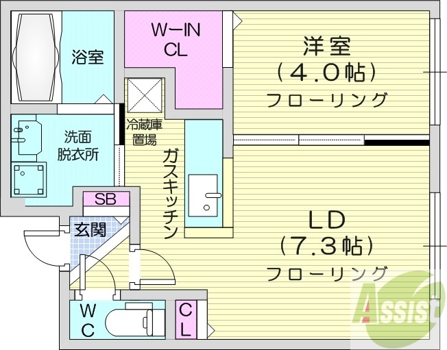 ロイヤルガーデン北6条の間取り