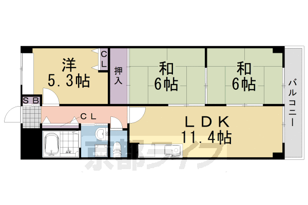 上桂エクセルハイツの間取り