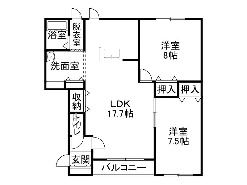 ムトウハイツIIの間取り