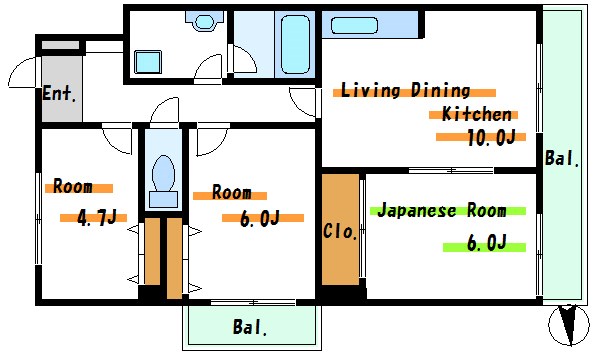 【江東区南砂のマンションの間取り】