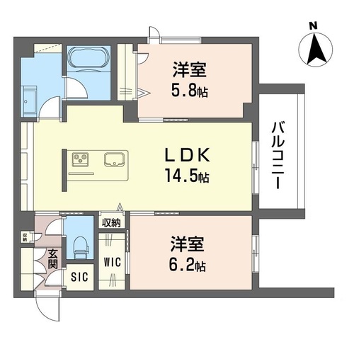 メゾン　ソレイユの間取り