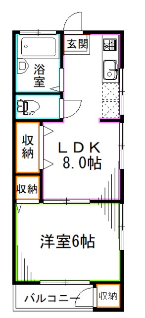 杉並区西荻南のアパートの間取り