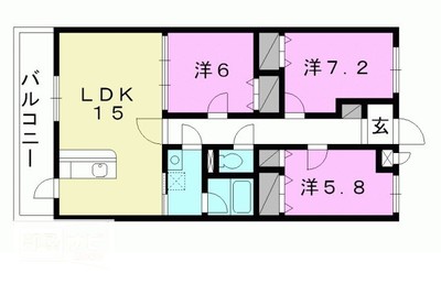 ブライム　トライアングルの間取り