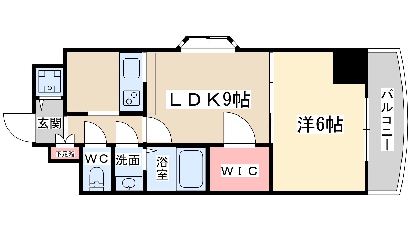 【大阪市北区本庄東のマンションの間取り】