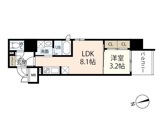 Ｓ－ＲＥＳＩＤＥＮＣＥ宇品海岸の間取り