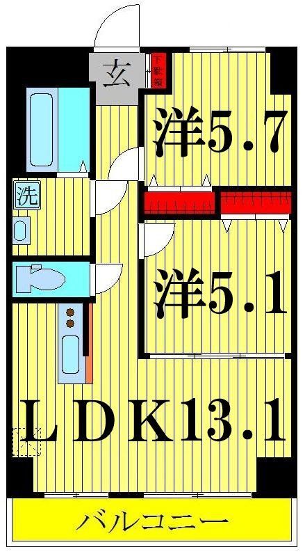 流山市おおたかの森西のマンションの間取り