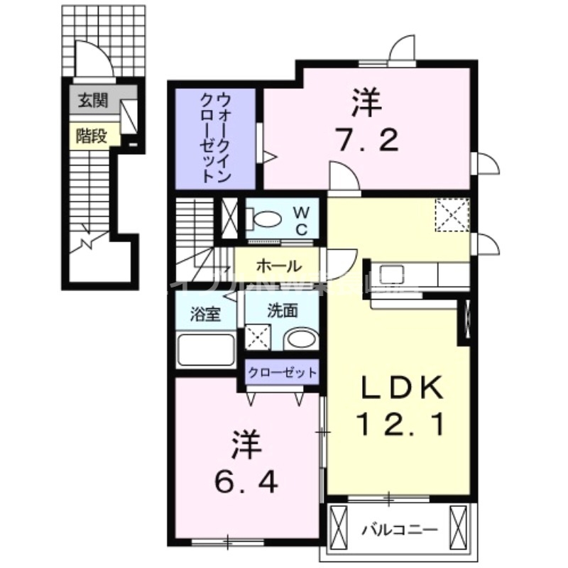 クレメント・ヒルBの間取り