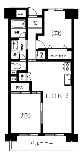 塩田町マンションの間取り