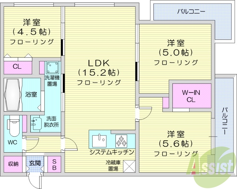 Crossbell524の間取り