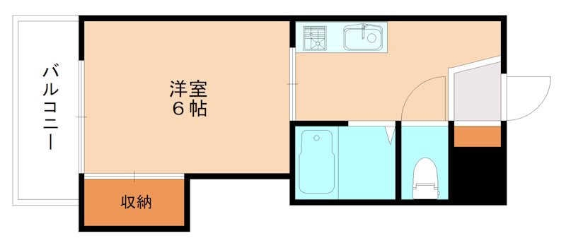 北九州市小倉北区足原のマンションの間取り