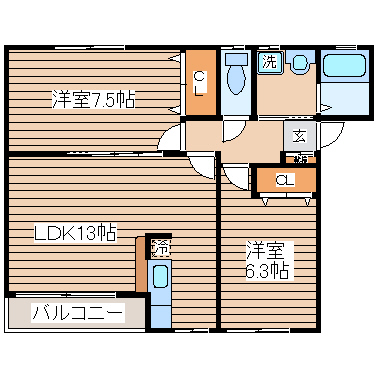 サニーコート60の間取り