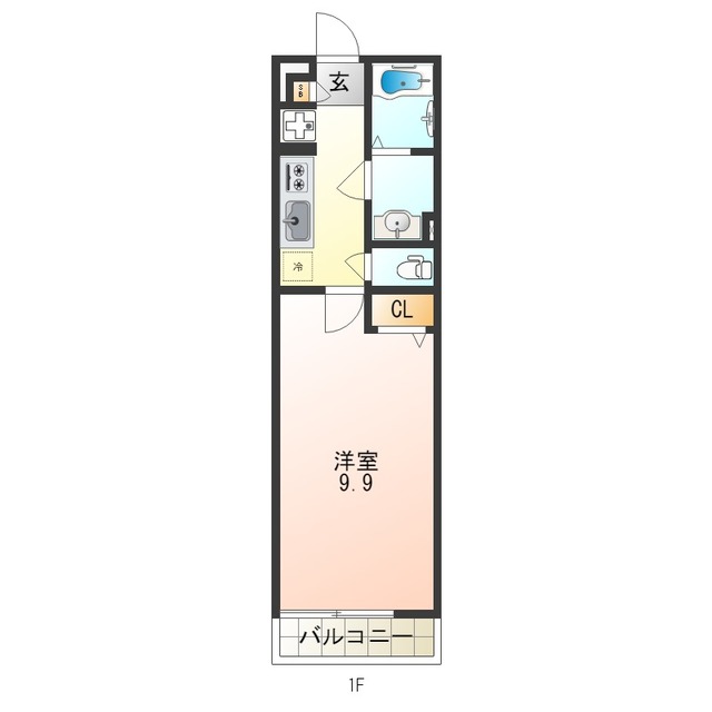 大阪市西淀川区竹島のマンションの間取り