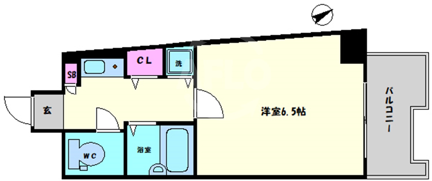 【プレサンス梅田西の間取り】