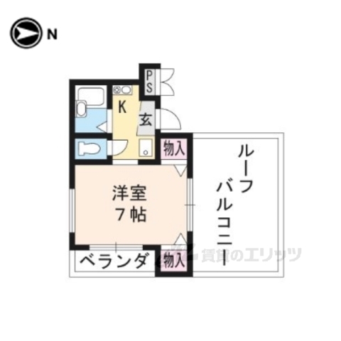 京都市上京区信富町のマンションの間取り