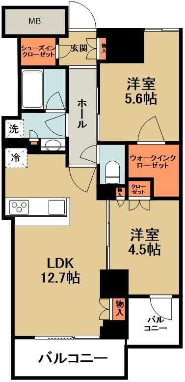 さいたま市大宮区桜木町のマンションの間取り