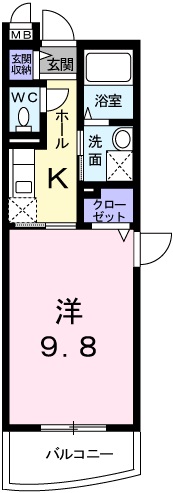 姫路市広畑区正門通のマンションの間取り