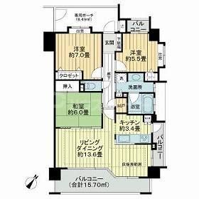 柏市南柏のマンションの間取り