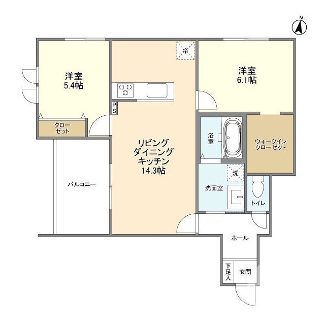 堺市西区下田町のアパートの間取り