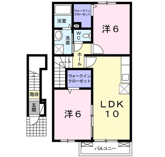 シュトラント感田Ａの間取り