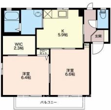 松本市大字島内のアパートの間取り