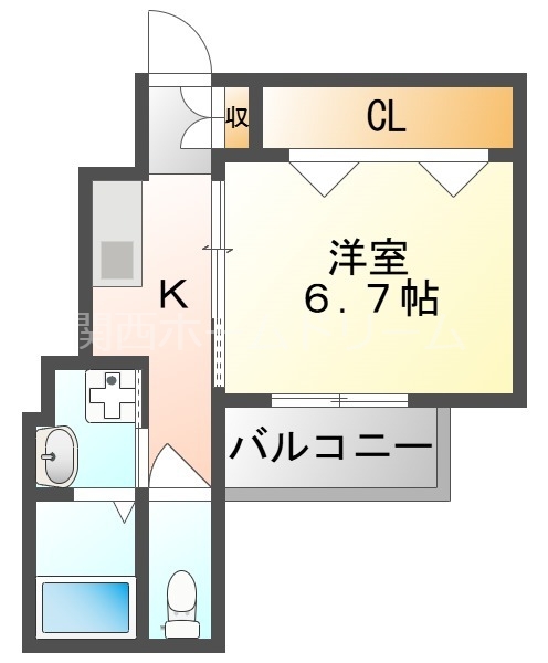 門真市石原町のアパートの間取り