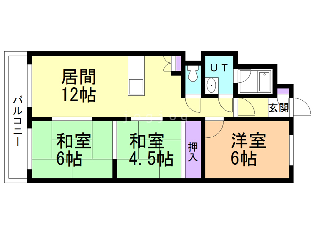 ハイツもなみの間取り