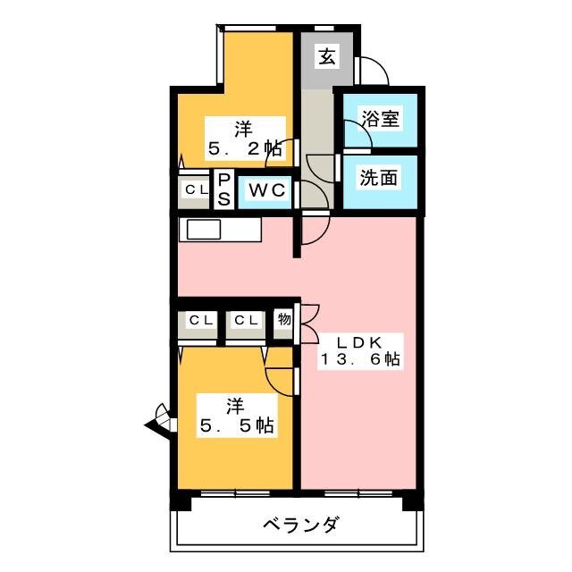 ヴィエント朝日ヶ丘の間取り