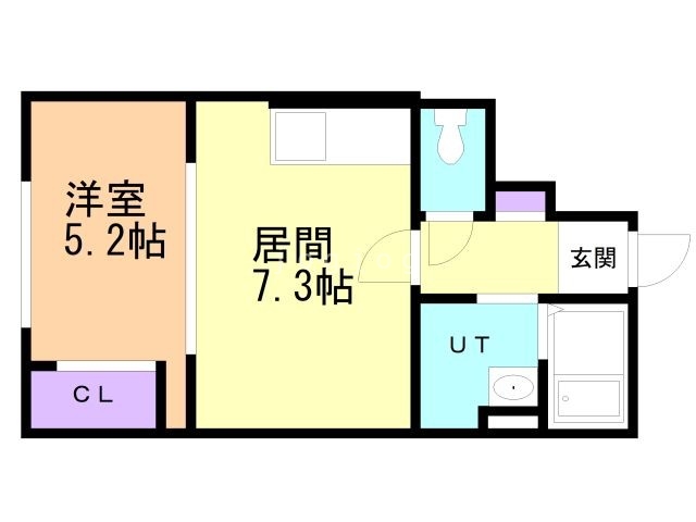 札幌市豊平区平岸五条のマンションの間取り