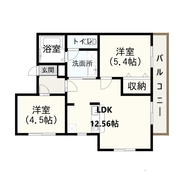 仙台市青葉区旭ケ丘のマンションの間取り