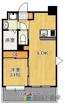 【福岡市博多区銀天町のマンションの間取り】