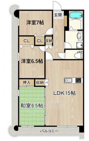 大阪市淀川区野中北のマンションの間取り