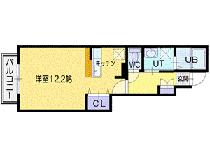 江別市上江別東町のアパートの間取り