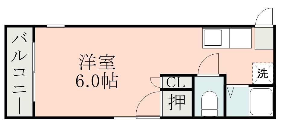 鹿児島市下荒田のマンションの間取り