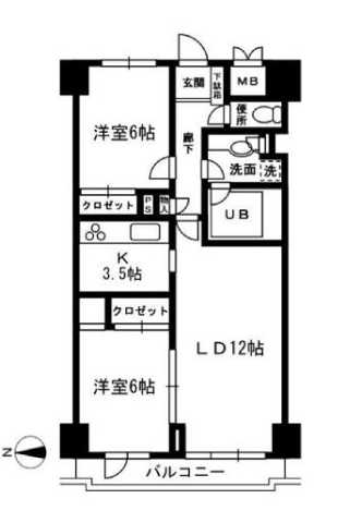 豊島区高田のマンションの間取り