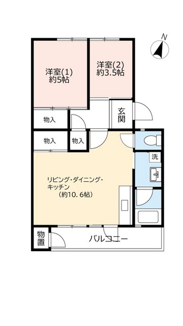 ＵＲ花山東の間取り