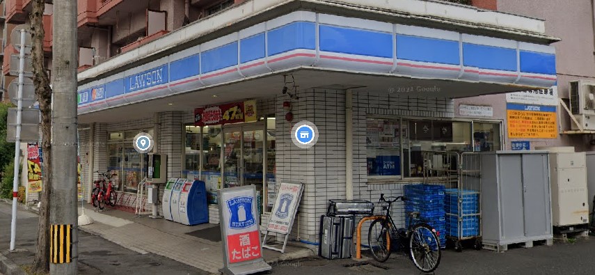 コンビニ　ローソン熊本新町3丁目店（コンビニ）まで202m