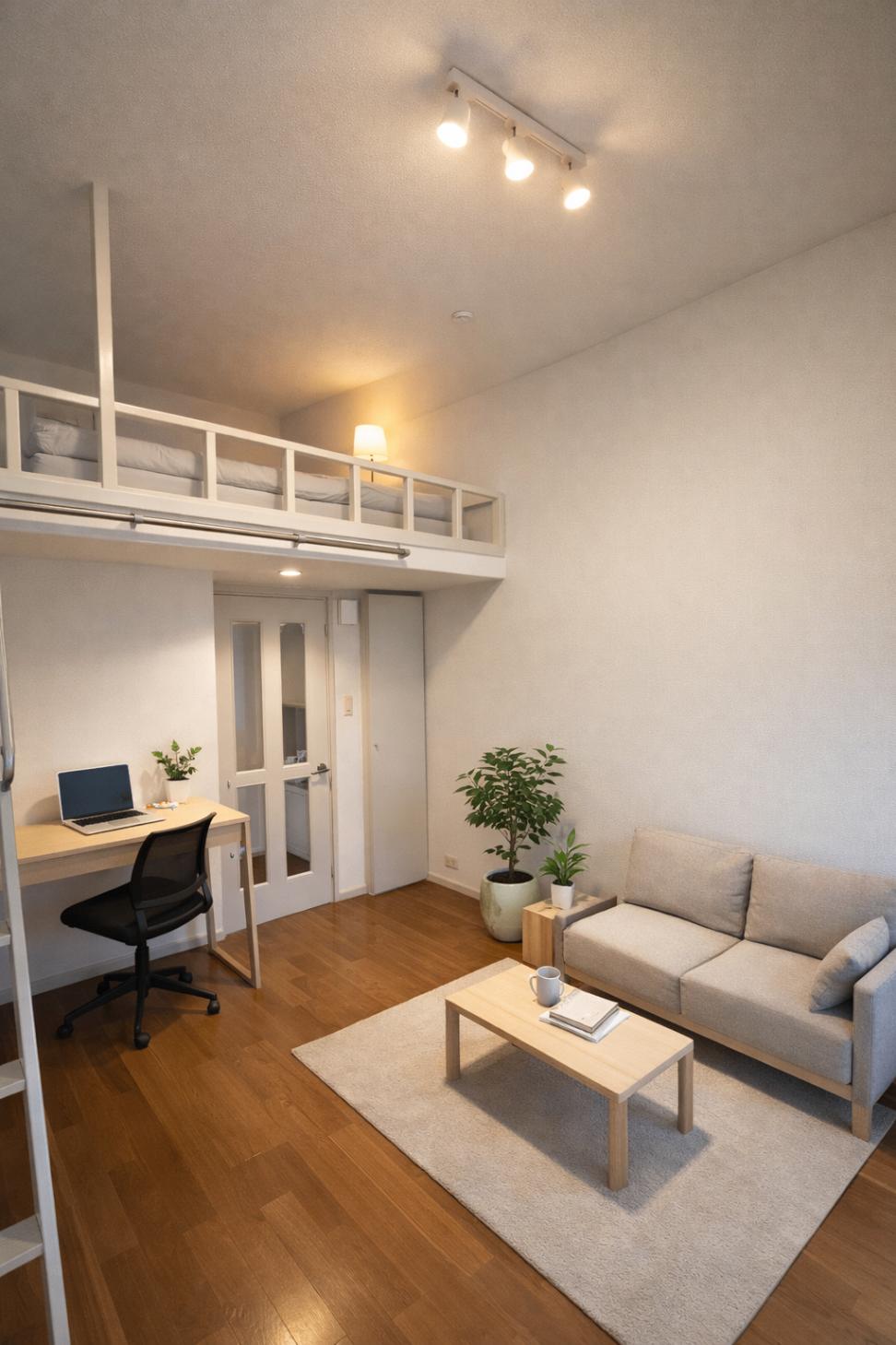 居室・リビング　家具・照明器具はイメージです。