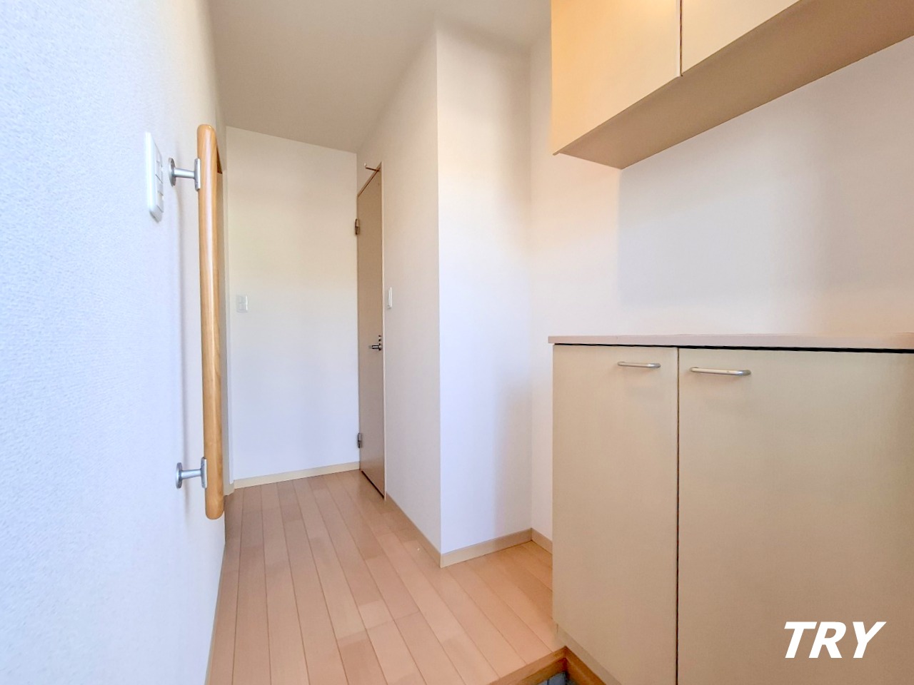 玄関　シャワート下駄箱収納付