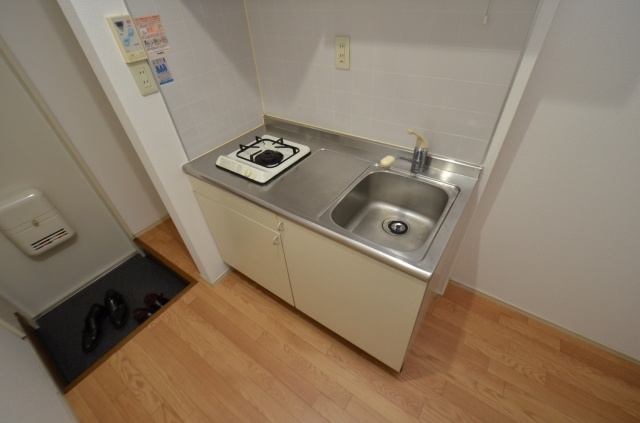 キッチン　ガスコンロ付のキッチン！