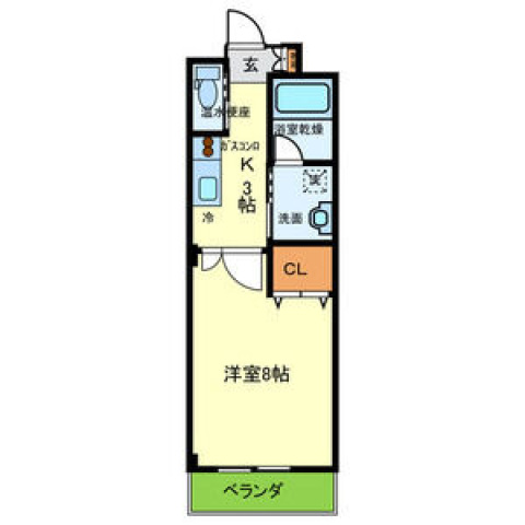 ＪＲ阪和線 熊取駅 徒歩3分 8階建 築17年の間取り写真