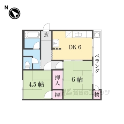 かずみマンションの間取り写真