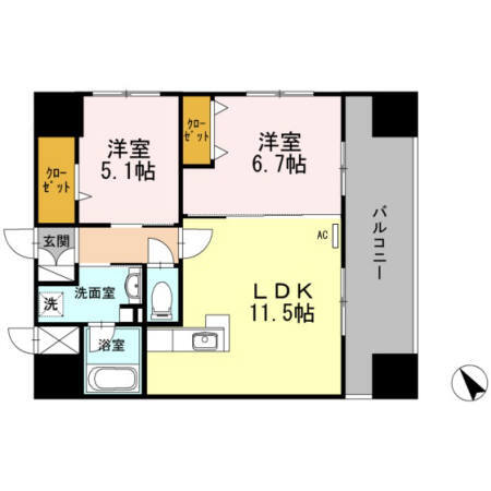 ABITI浜町の間取り写真