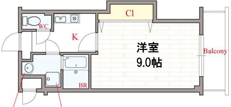クラビス上町台の間取り写真